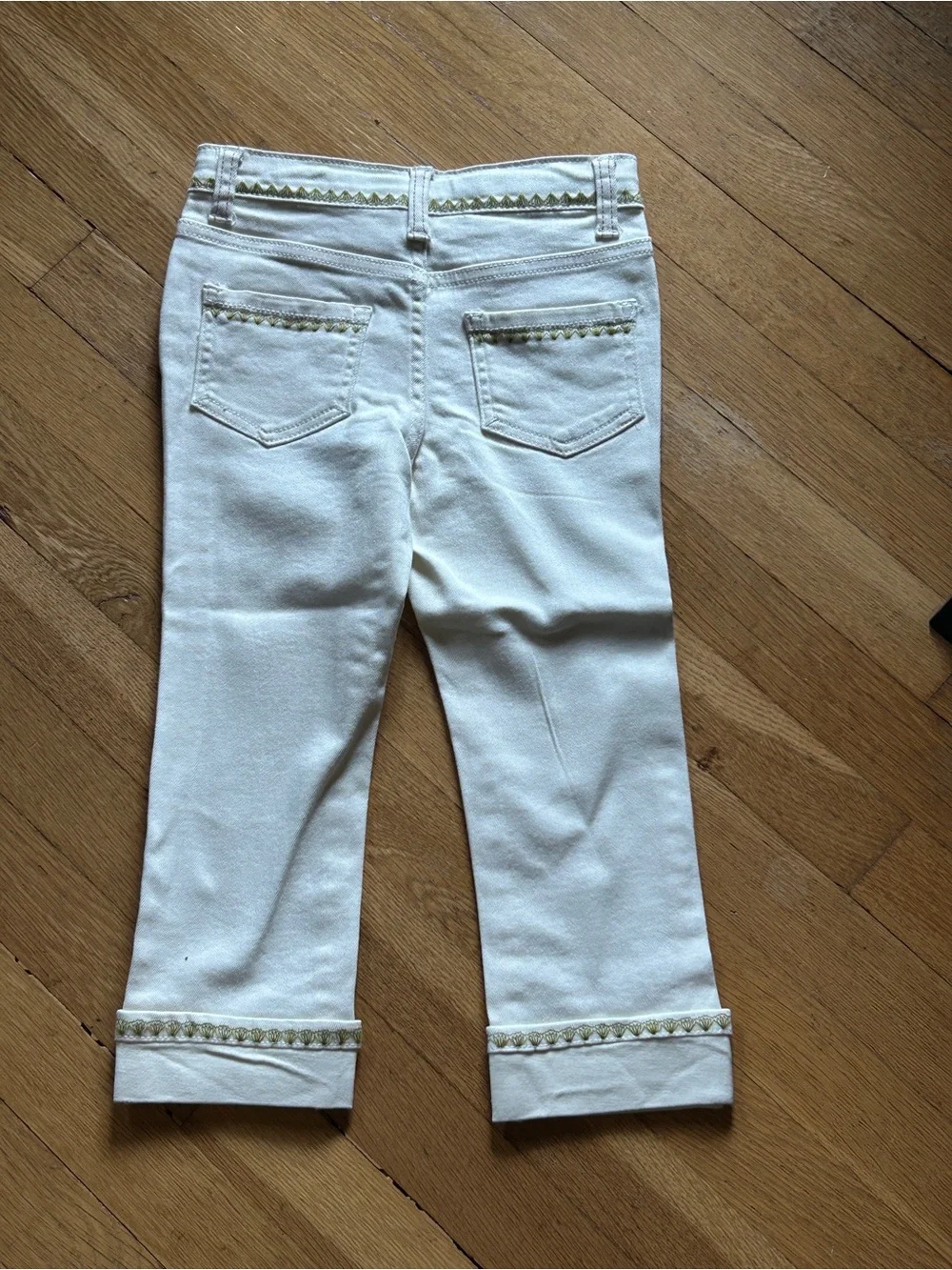 Matilda Jane Cream Jeans with Gold Trim